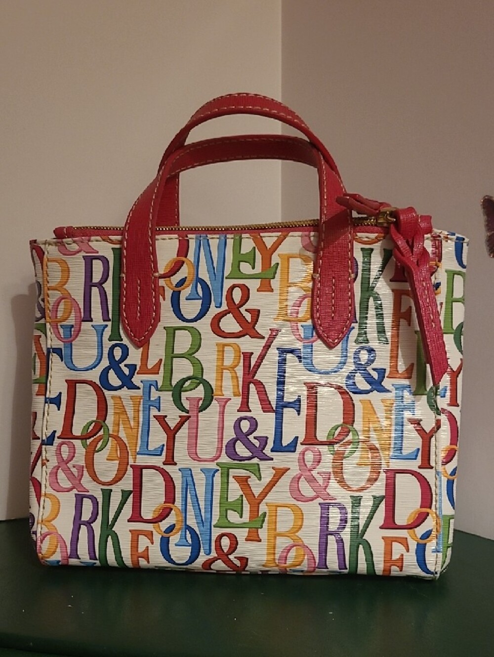 Vintage & Retired Dooney & Bourke Retro Grafica Ruby Mini Sachel. - Picture 2 of 10
